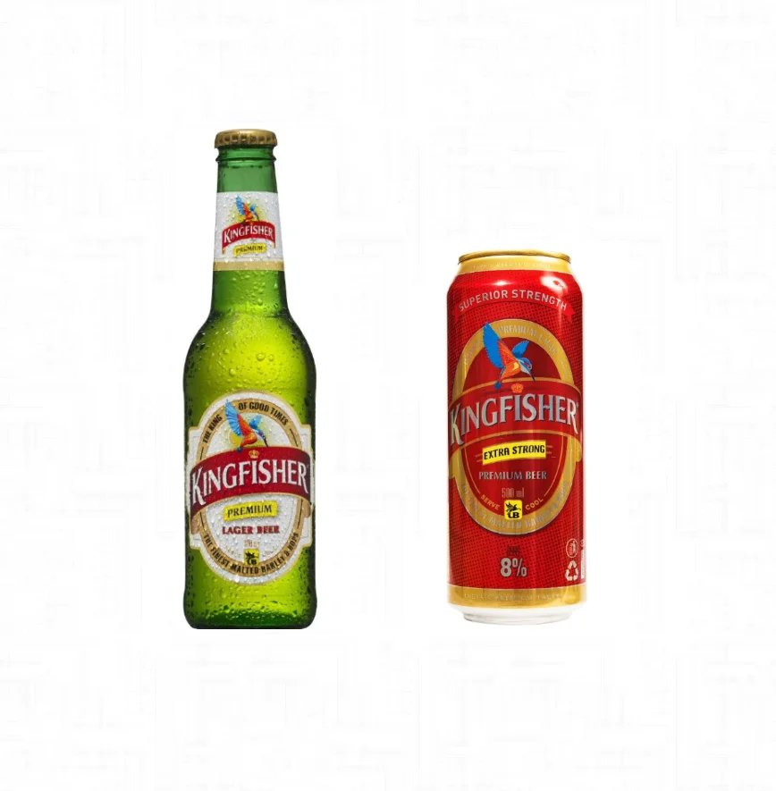 Best Selling Kingfisher Beer Lager Draft Beer 330ml in Bottle and Can Light Color Beer for Sale