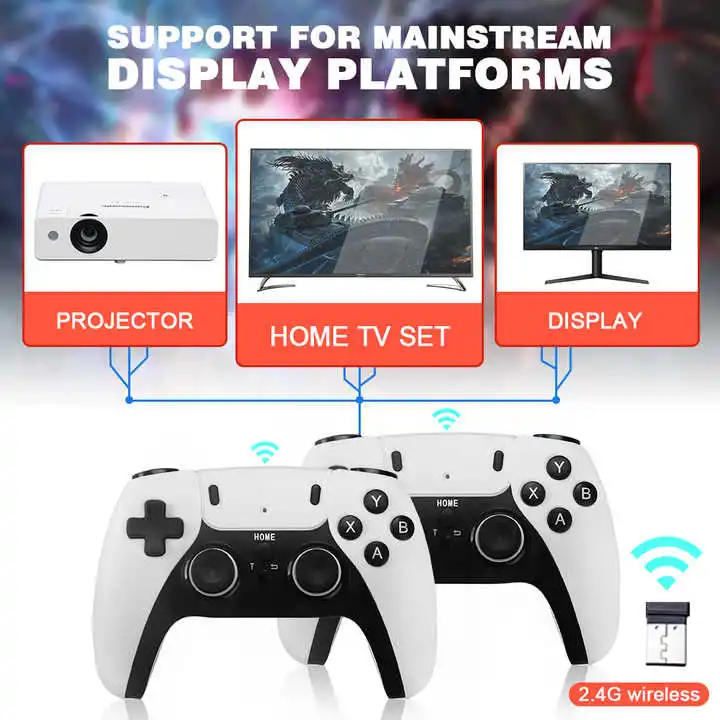 Video game console box GD10 pro smart tv box and tv game 4K HD PSP PS1 dual system set-top box home gamebox factory