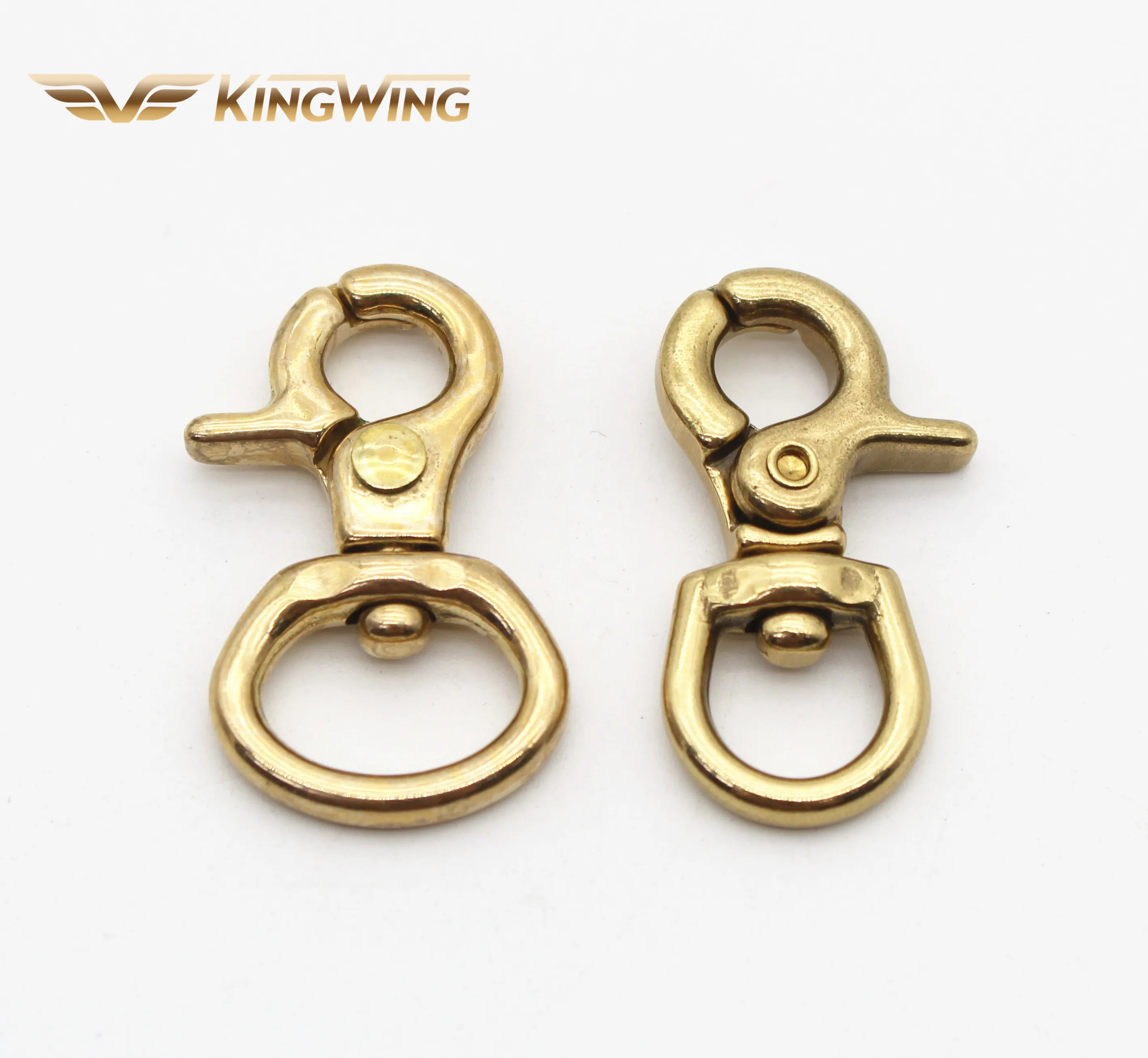 Solid brass metal swivel snap hooks carabiner luggage bag buckle