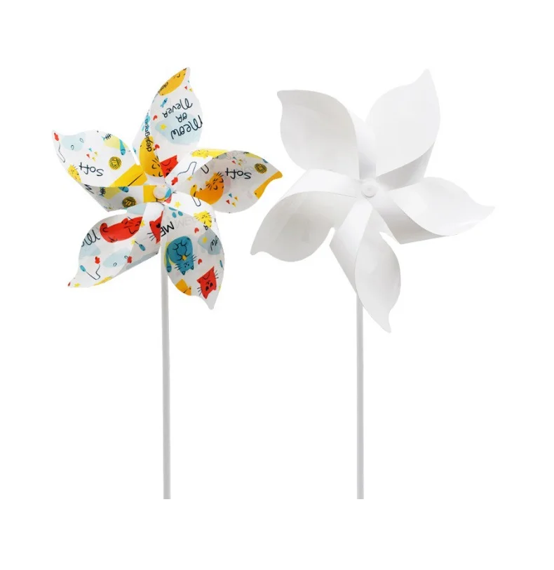 Outdoor Kid Toy PET Plastic Hand Windmill Sublimation Windmill Blanks Plastic Toy Windmill for Sublimation