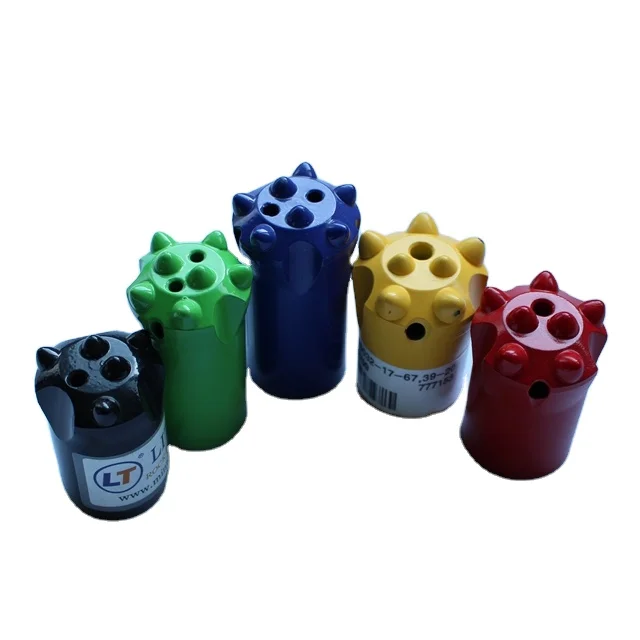 Professional carbide tipped round button 7 11 12 degree hardness tapered drill bit for wholesales