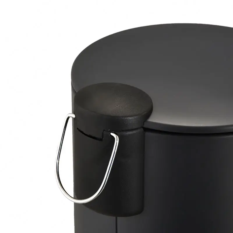 NEW Flat Lid Customized Color Waste Bin Round Shape Stainless Steel 5L Foot Pedal Bin