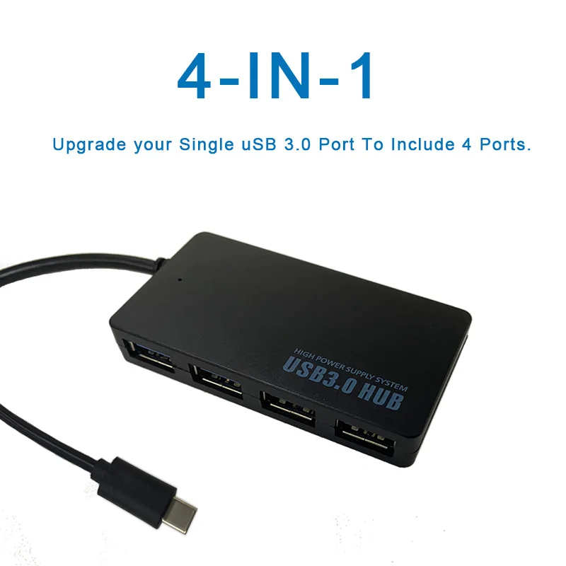 Высокоскоростной мини-концентратор с 4 портами Usb 3.0a на Type
