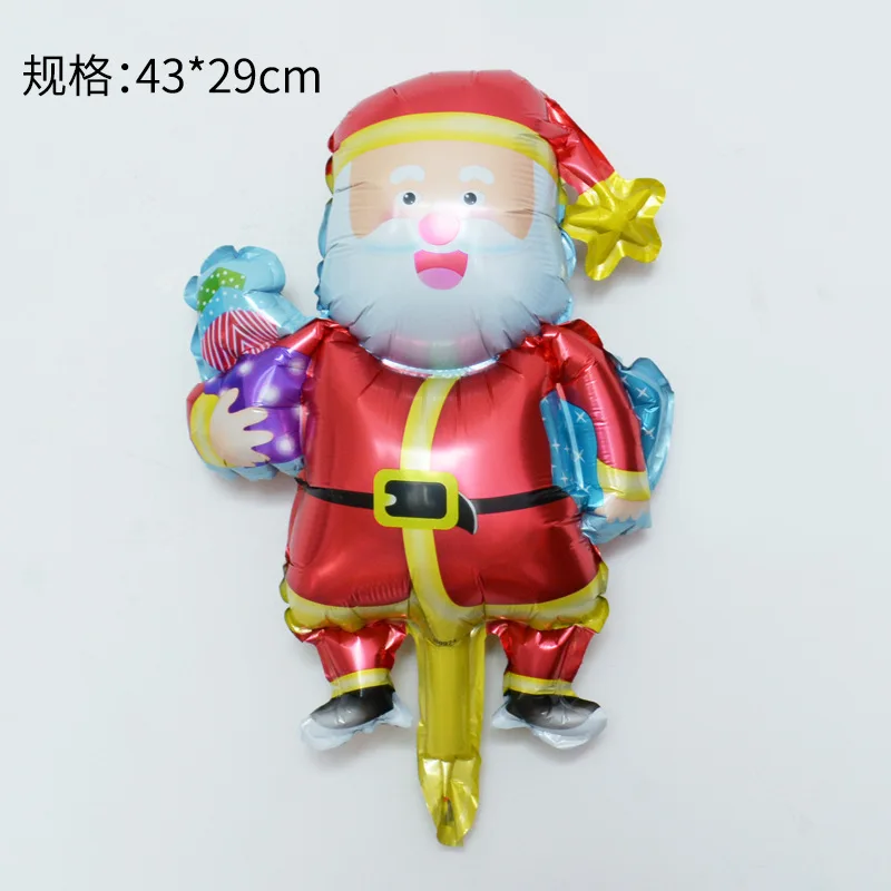 Mini Christmas Santa Claus Crutch Aluminum Foil Balloons Unicorn Christmas Tree Sleigh Deer Foil Balloons Kids Favor