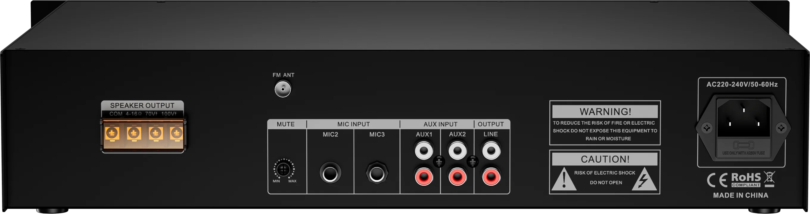 RH-AUDIO Built in U disk MP3 Player FM Receiver BGM Amplifier with Mute Function for Sale