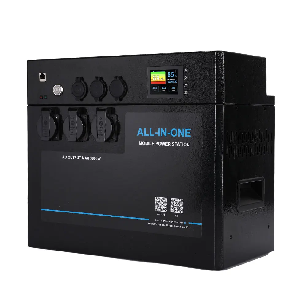 Innovative Products 2024 W Solar Powered Power Generators Industrial Solax Battery Backup Station 230 Vcharged Lfp4 200Ah