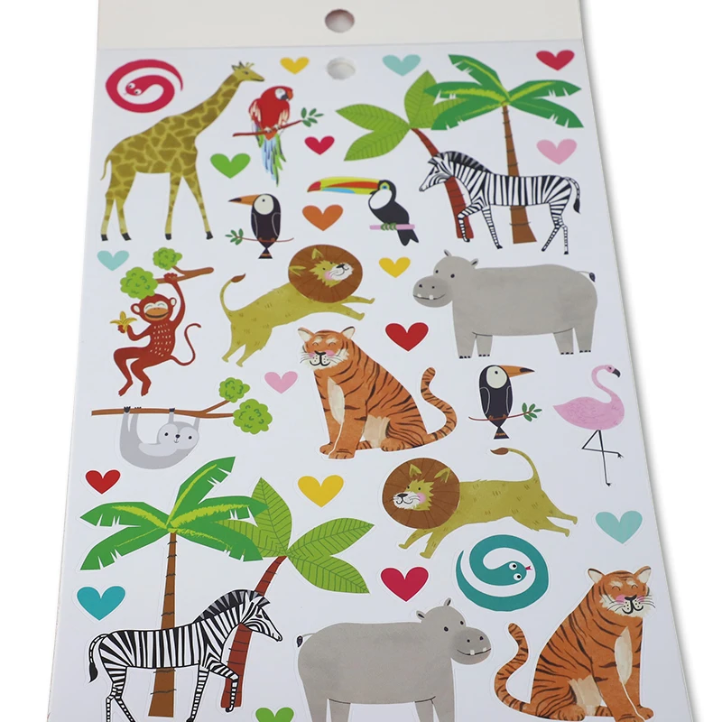 OEM Custom Removable Cartoon Sticker Book Paper Scrapbook Sticker Album