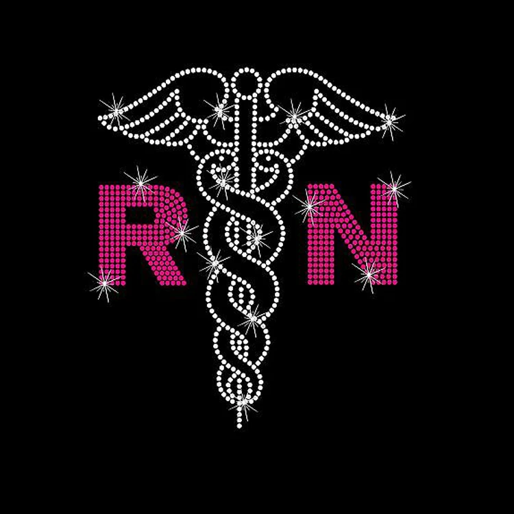 RN Nurse rhinestone transfer for t-shirt