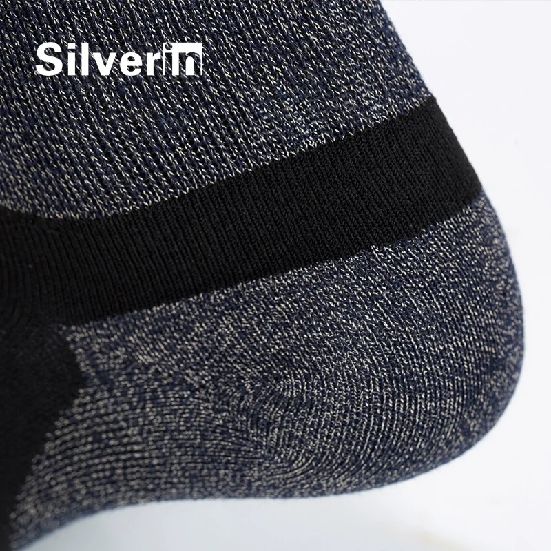 Sporty Anti-germ and Anti-static Compression Socks with Silver Fiber for Women