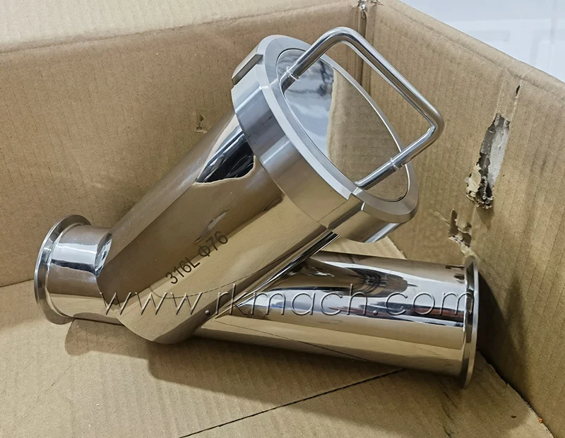 2' Y type in-line filter Y strainer SS316L filter housing  with Tri clamp connection ends