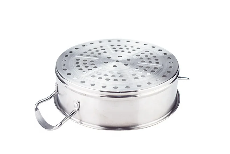 High quality heat-resistant handles 26cm stainless steel food cooking steamer boiler pot