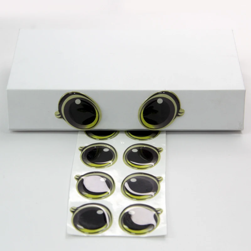 Custom Private Adhesive Waterproof Stickers Resin Glue Dripping 3D Logo Printing Product Pvc Sticker Label