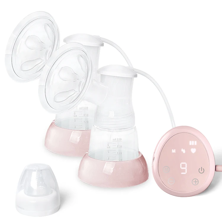 Mom Use Integrated Feeding Milk Extractor Strong Suction Touchscreen LED Display Electric Breast Pump Double