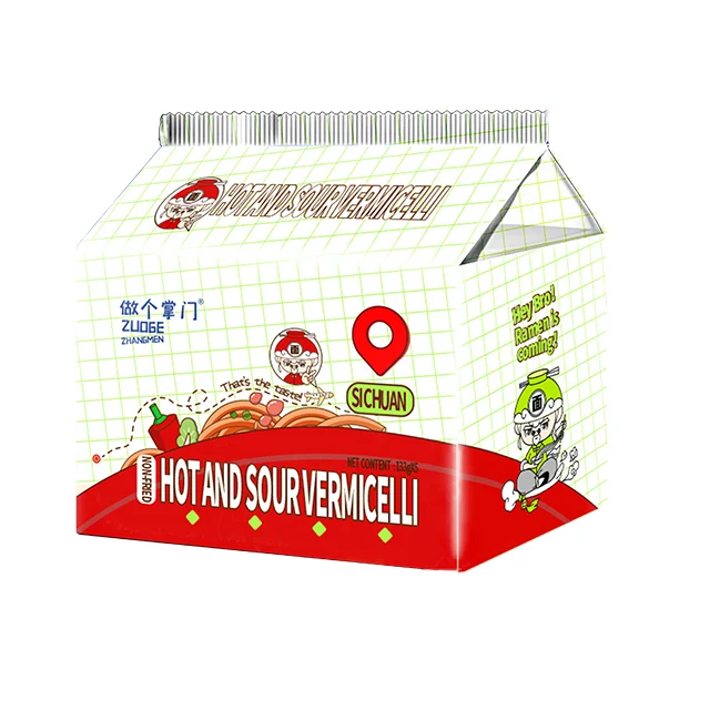 Wholesale Dried Non-Fried halal food instant noodles Hot and sour vermicelli