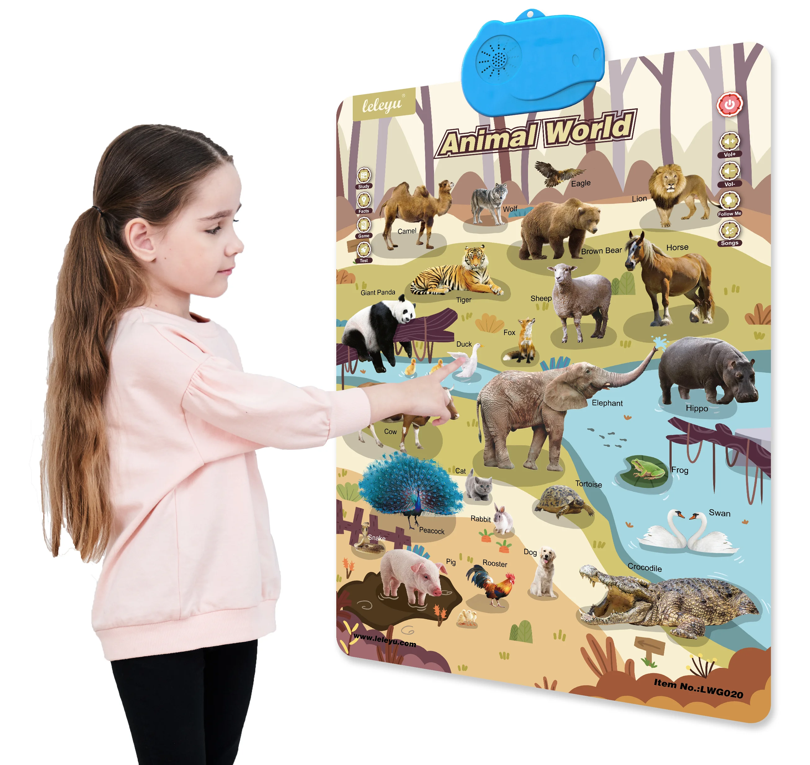 Custom Kids Learning Toys Occupations Family Talking Poster with Fun Facts Interactive Sound Book