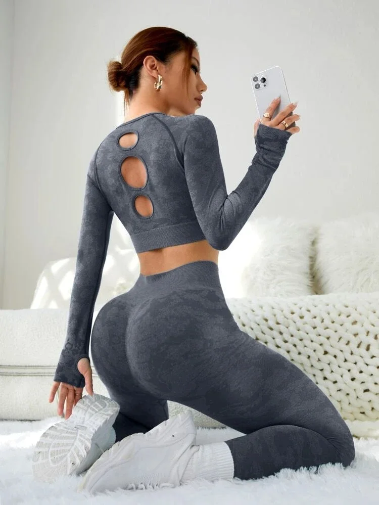 2023 New Seamless Women Yoga Sets Workout Running Yoga Wear tops Push Up leggings Sportswear Gym Fitness Sets Tracksuit LOGO