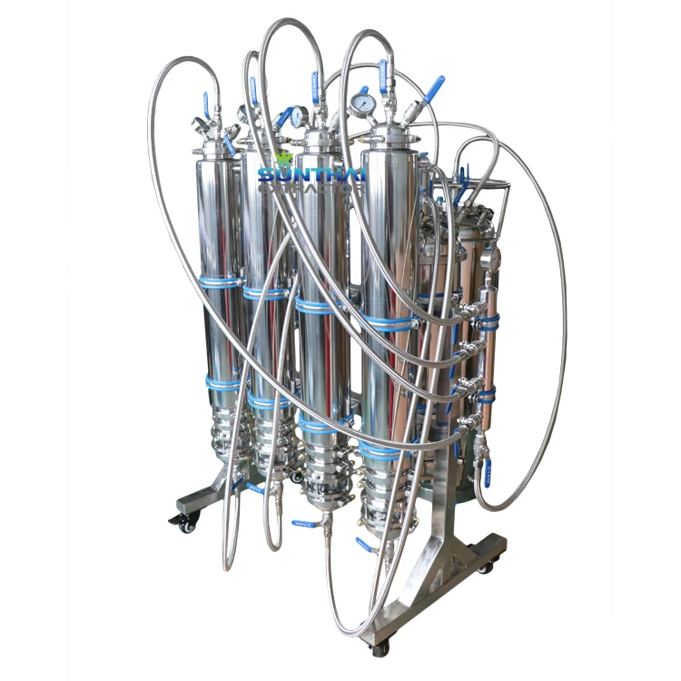 Sunthai Stainless Steel SS304 10Lb Sanitary CBD Jacketed Column Closed Loop Extractor System