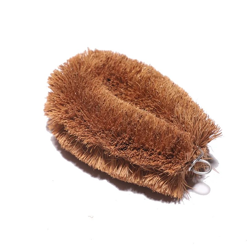 Vegetable Brushes - Natural Coconut Fiber Scrubber Ideal for Fruits Veggies Cast Iron Cleaning and Household use with Wire