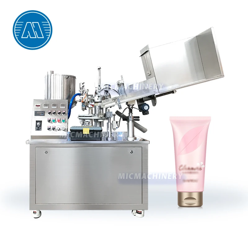 automatic cream toothpaste cosmetic plastic soft tube filling and sealing machine