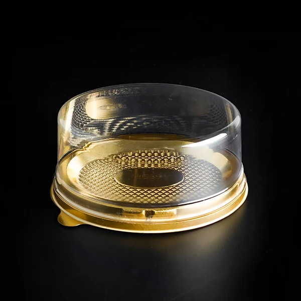 Custom cake bakery box PET plastic dome lid patisseries cake packaging