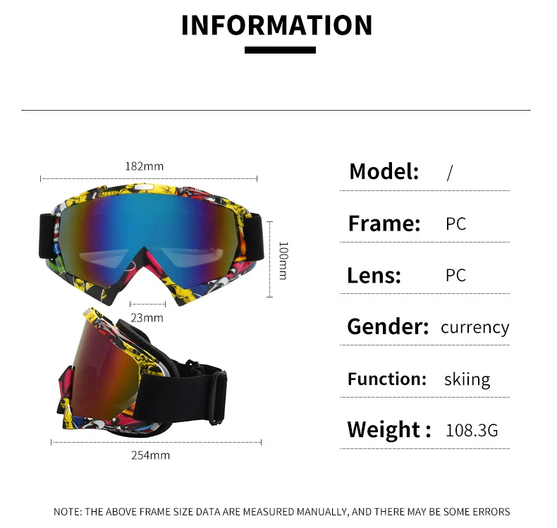 Ski Goggles Manufacturer OEM Custom Anti-Fog Googles Snowboard Glasses Ski Snow Goggles
