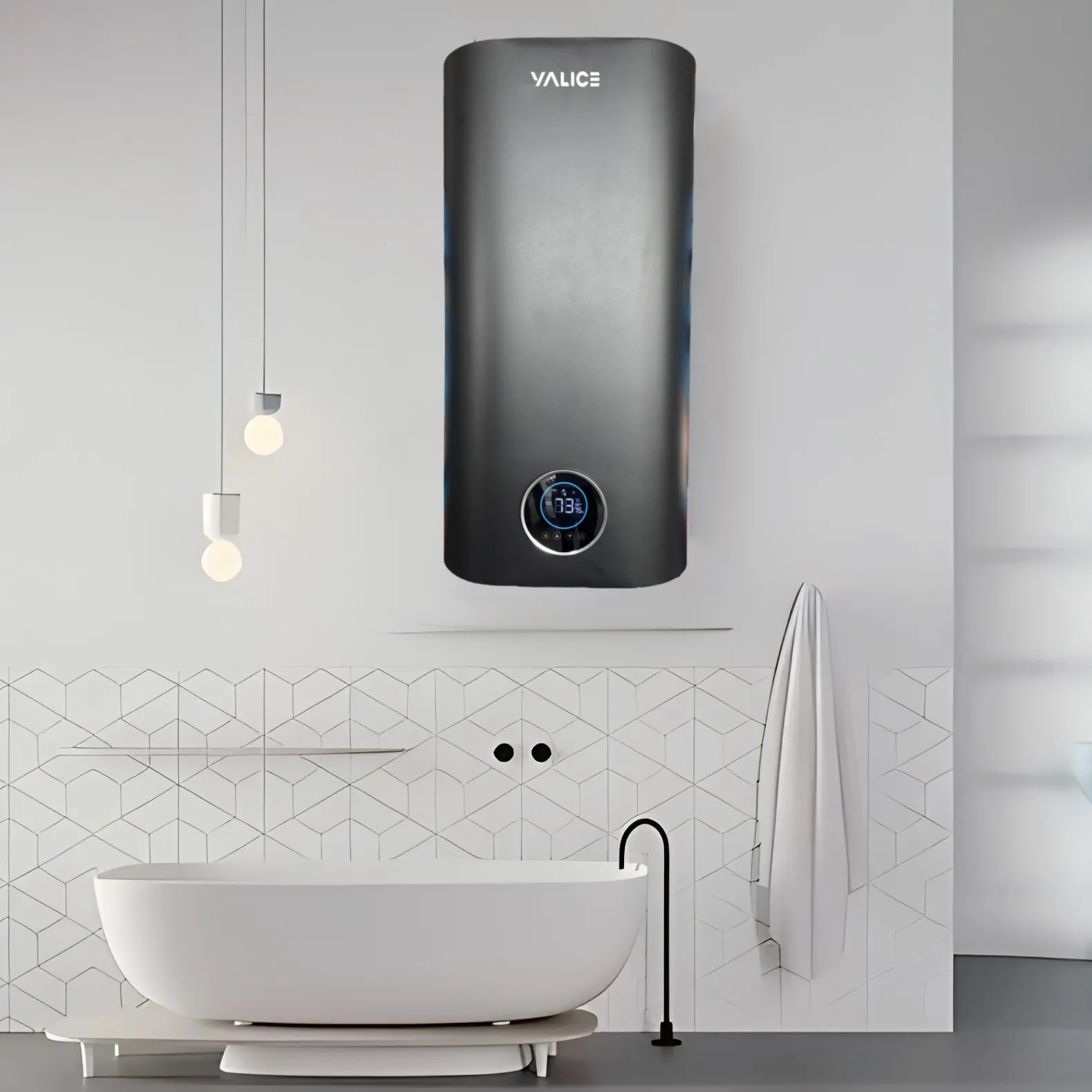 High quality 80L Electric Water Heater with Touch Panel Control Multiple Colors Available for hotel salon and commercial