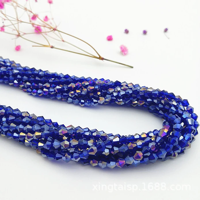 2021 Wholesale 3mm 4mm 5mm 6mm 8mm Bicone AB Colorful DIY Crystal Glass Beads