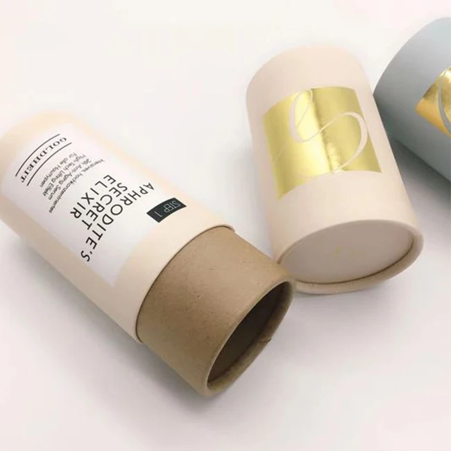 Custom Wholesale Shipping Poster Mailing Carton Push Up Round Boxes Cylinder Box Kraft Cardboard Packaging Paper Tube
