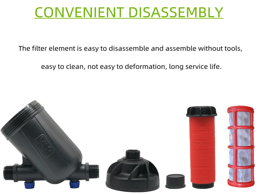 Farm Water Filters Greenhouse Drip Irrigation Plastic Mesh Filter For Drip Irrigation