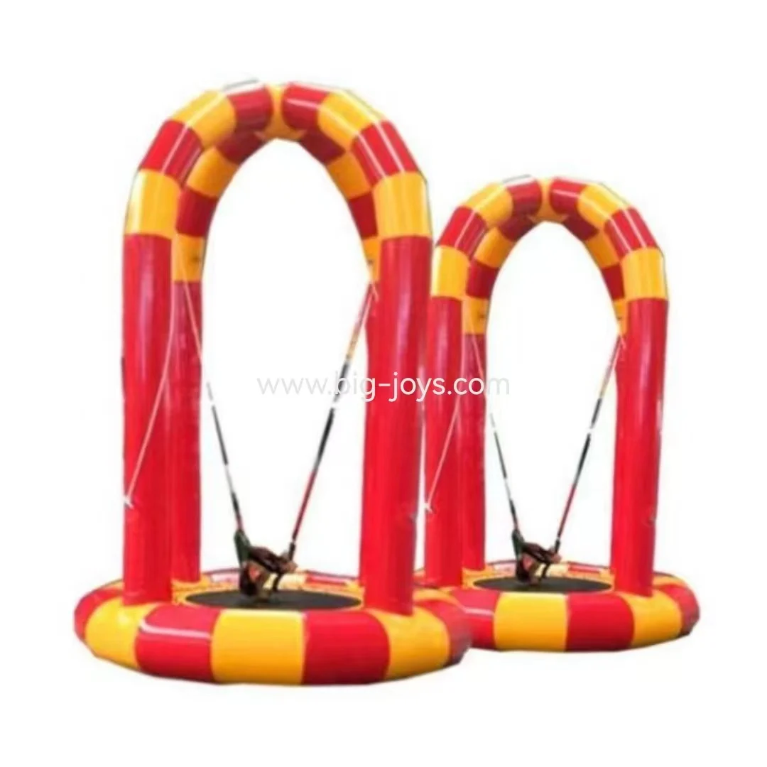 Exquisitely crafted High Elasticity inflatable one person bungee jumping trampoline for sale