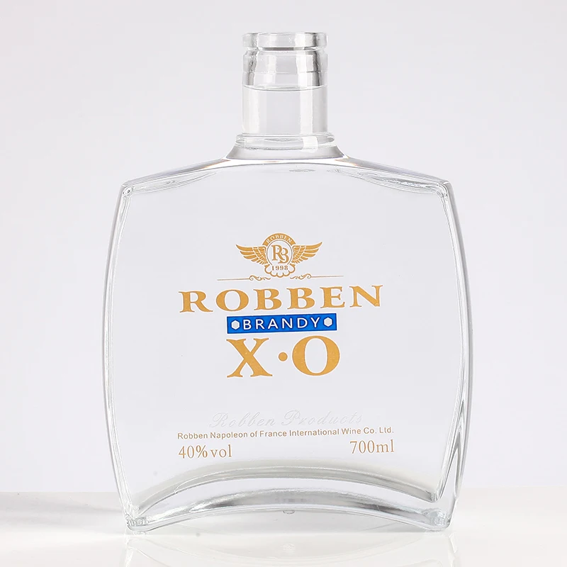 750ml Clear Glass Bottle Liquor Vodka/Whiskey Alcoholic Beverage ISO Certified High Quality drink Glass bottle