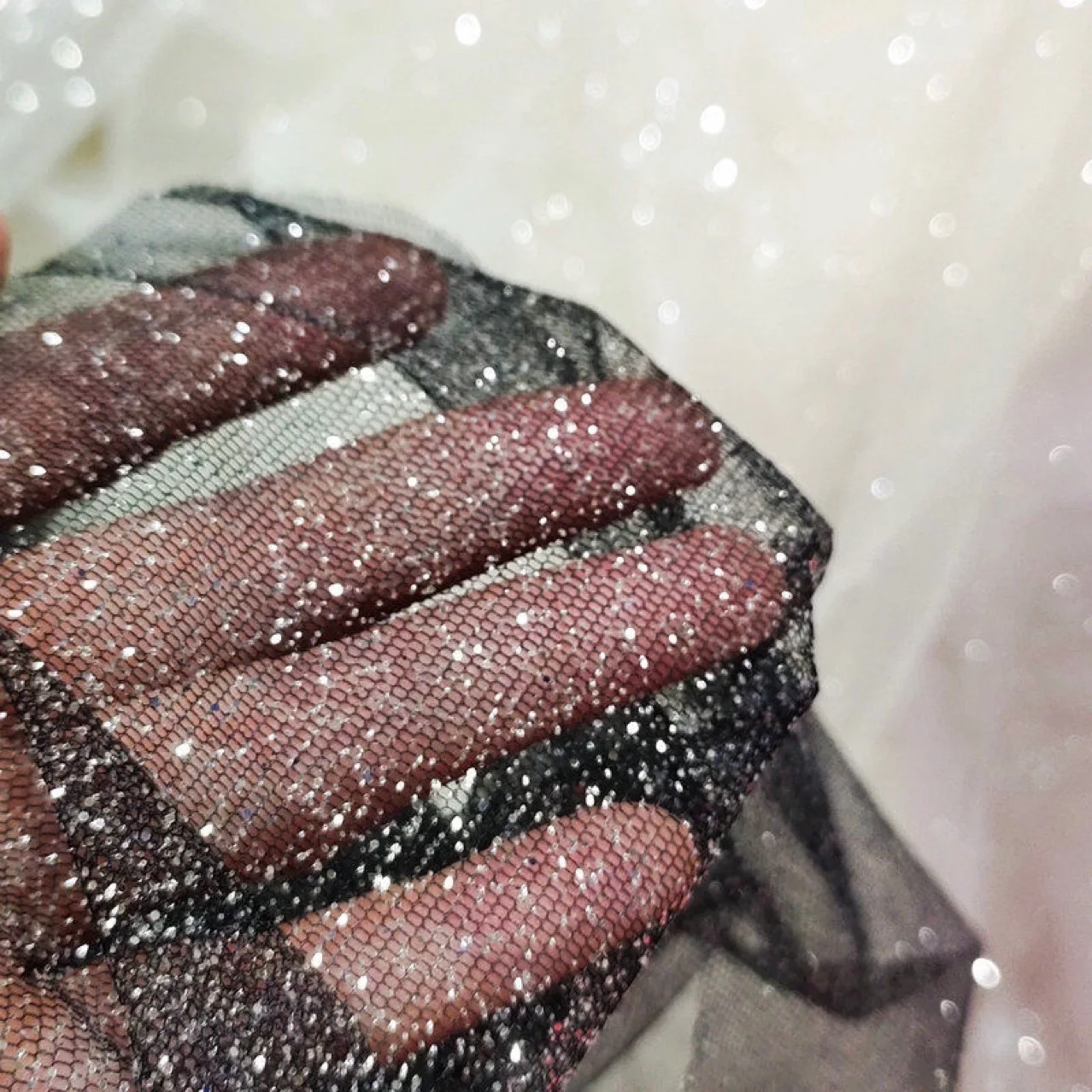 market eco friendly sequin embroidery net fabric wedding decoration stage performance dress table cloth table flag fabric