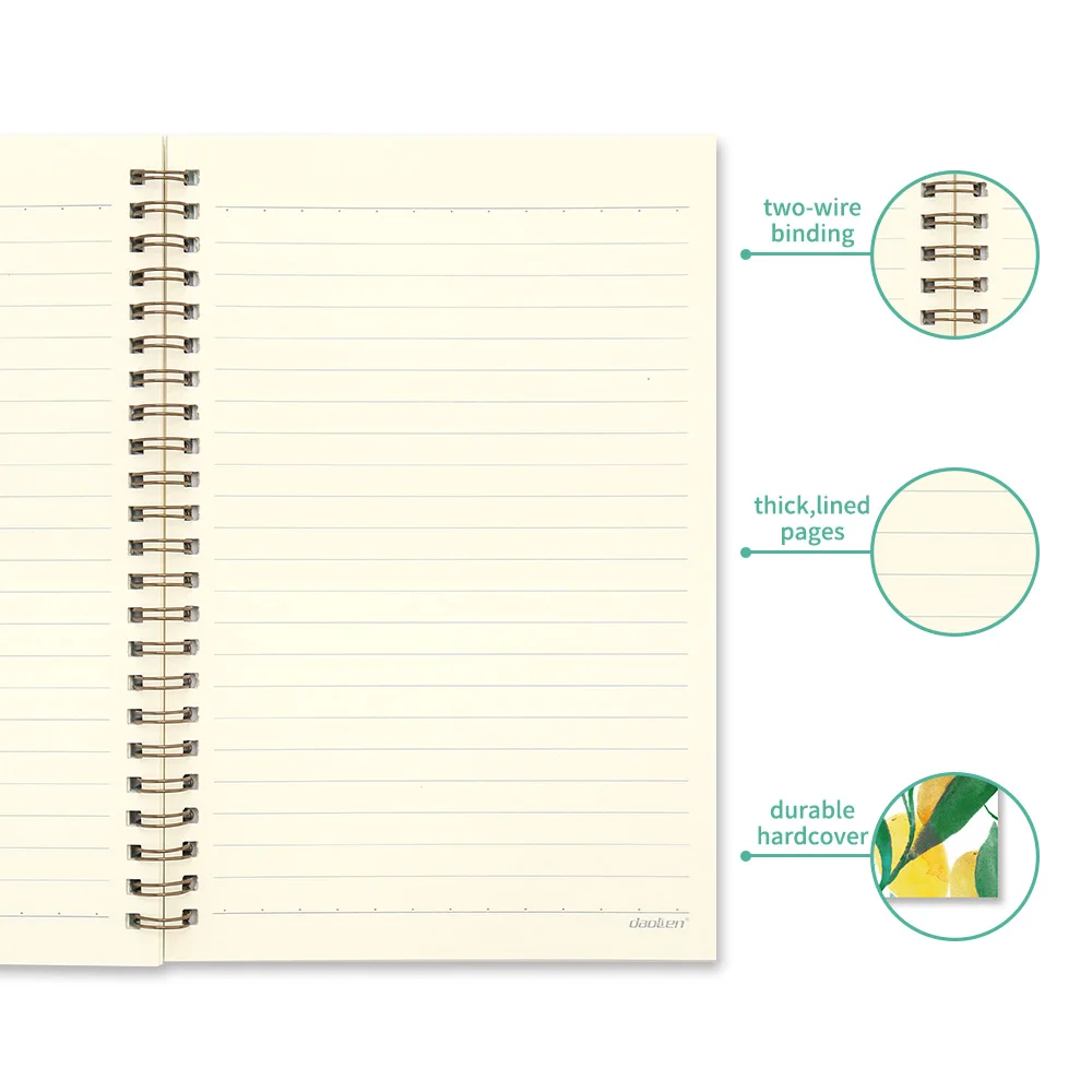 Premium dotted notebook planner custom printing, marble texture gold foil cover a4 b5 a5 a6