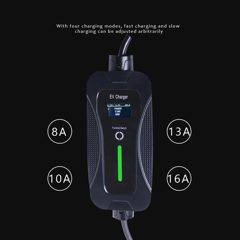 Level 2 Electric Car Portable Charger 250 Volt 16 Amp For Electric Car With Type 2 GBT Type 1