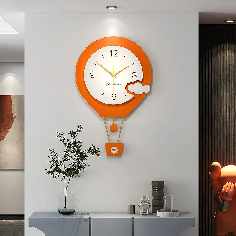 Creative new design Large metal modern minimalist wall clock mechanism for kids bedroom decor hot-balloon