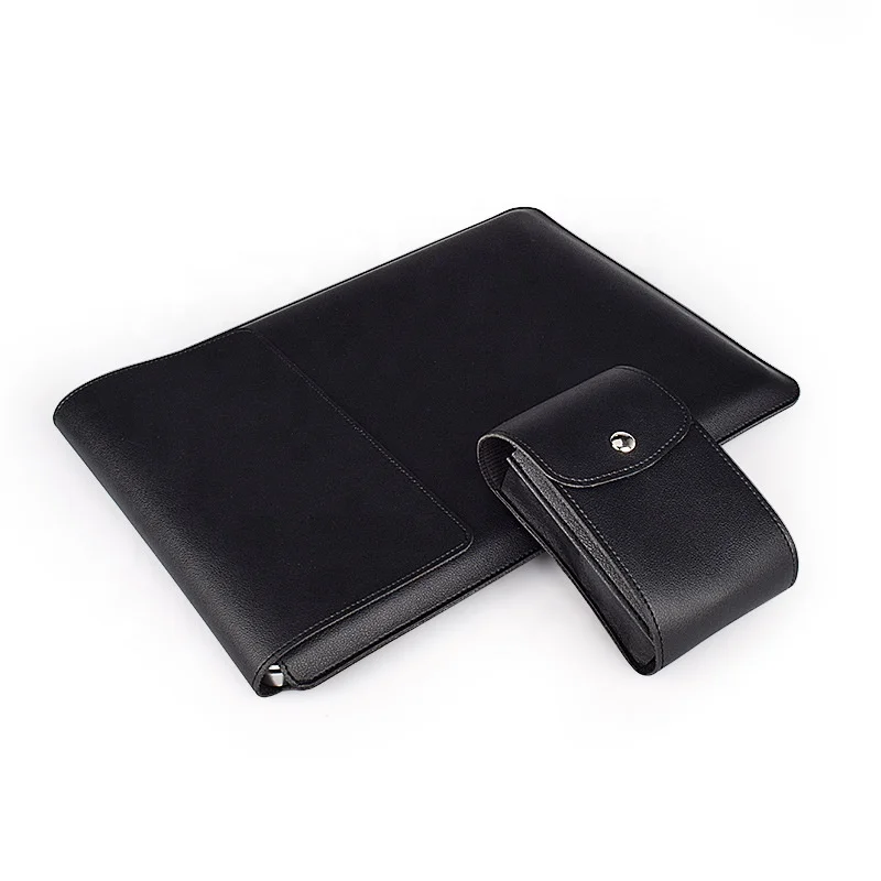 2024 Hot Sale PU Leather Laptop Sleeve Magnetic With Stand Bag Waterproof 13 14 15 16 inch Notebook Computer Case with Mouse Pad