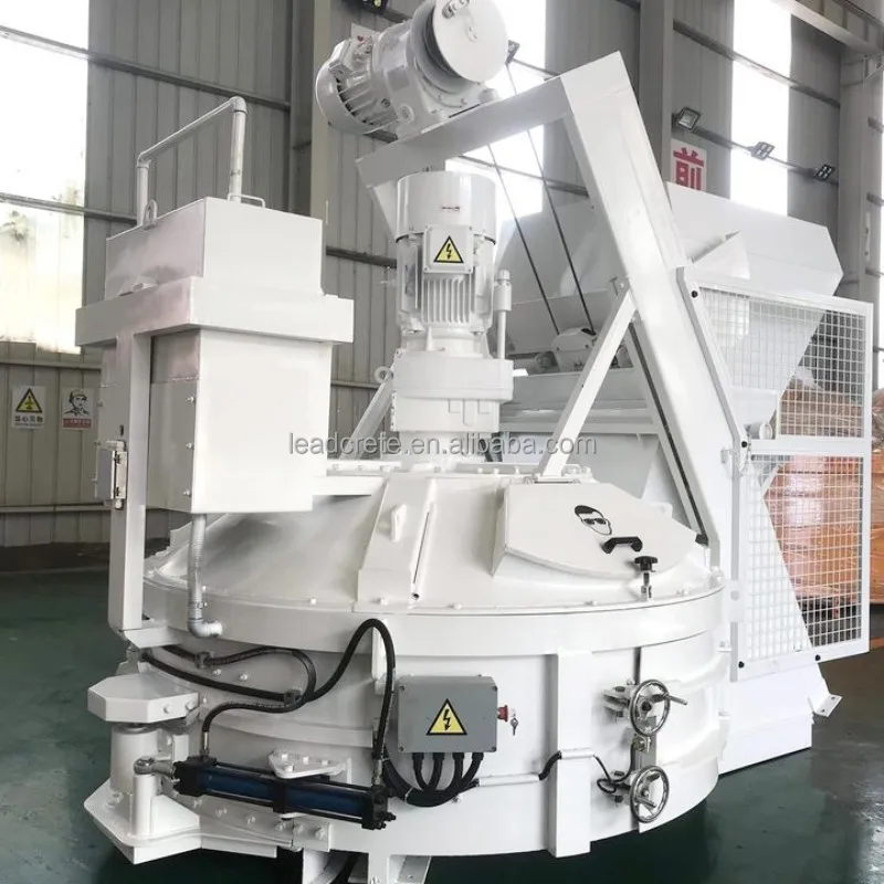 Vertical Shaft electric planetary reducer concrete mixer with weighing skip hopper