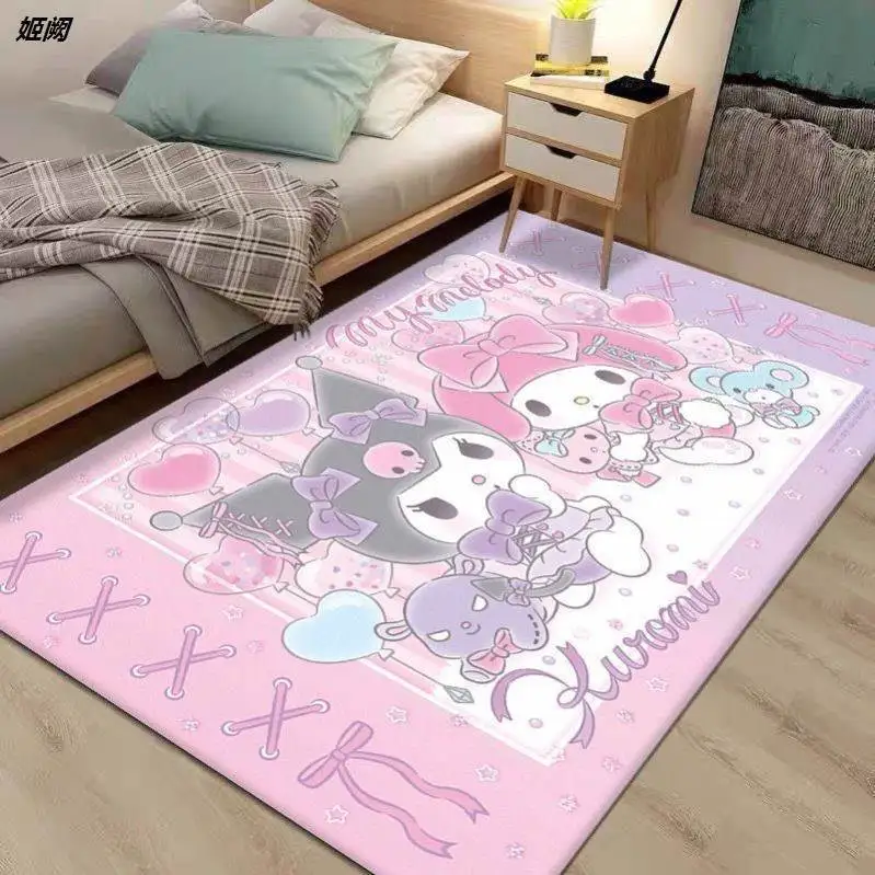 ins Girl Heart Bedroom bed cartoon carpet Cinnamon dog Melo Tikkulomi floor mat foot