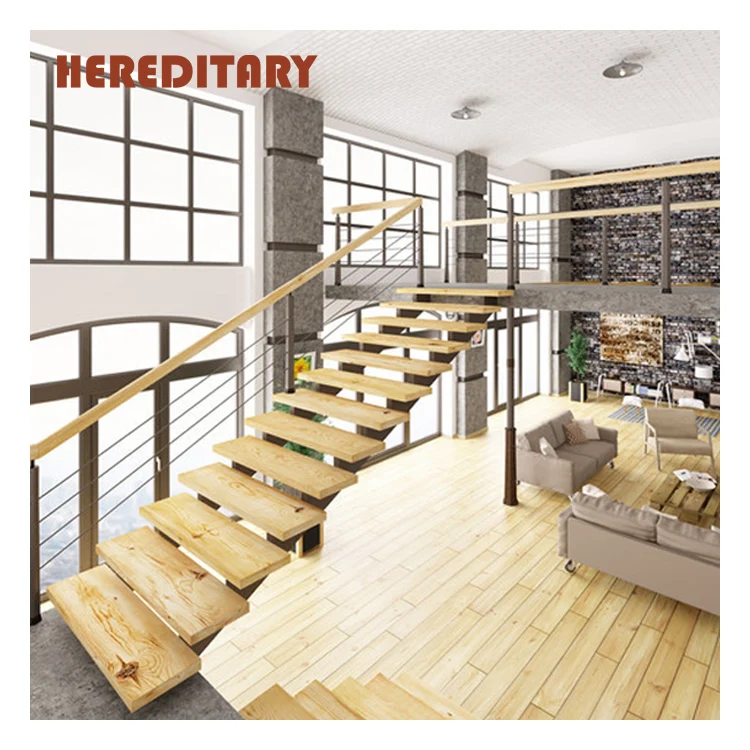 modern iron staircase pictures indoor straight stairs  mono stringer staircase with cable railing center beam stairs