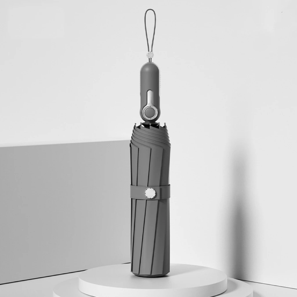 10K Windproof Umbrella Bone Solid Vintage Business Umbrella Rain And Sunshine Dual Use 3 Folding Automatic Umbrella factory