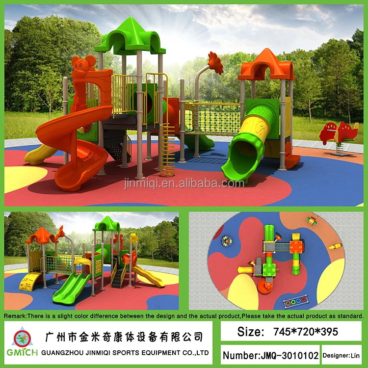 Big set kids outdoor play equipment children outdoor playground slides for sale