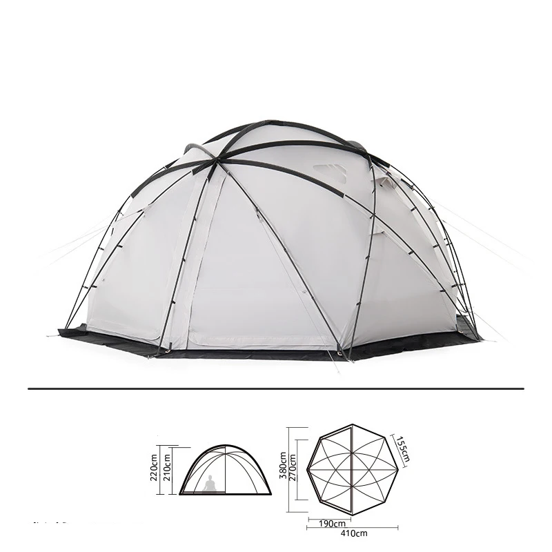 5+ Person Half ball Tent with stove jack hole  Suppliers Outdoor  Camping  Hemisphere Dome Tent Geodesic structure