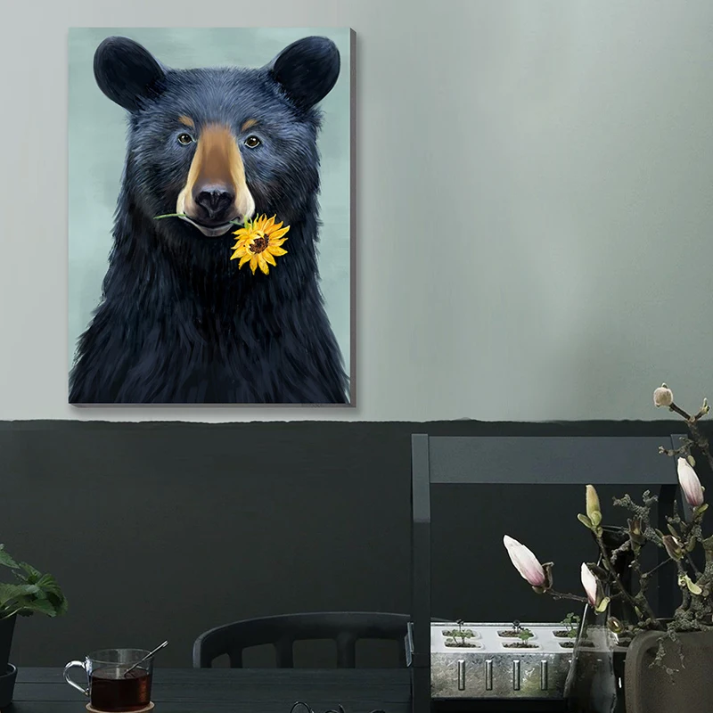 Современный реалистичный серый кролик 50% Ручная Роспись Кролик Холст Картина маслом для настенного искусства