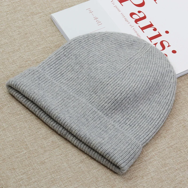 Custom Winter Hat Knitted Hat Unisex Cashmere Knit Beanies Warm Soft Winter Beanie Hats For Women