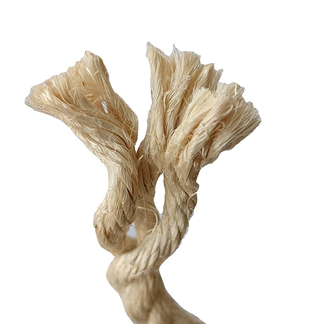 Wholesale 20 mm natural sisal hemp rope for construction, interior decoration, high strength, corrosion resistance