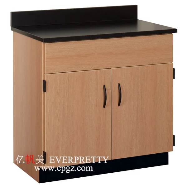 School Laboratory Furniture Wooden Physics Classroom 2-seater Lab Side Table for Classroom Use