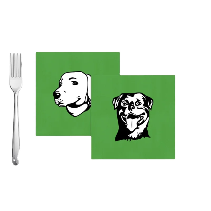 Customize Logo Printing Cutlery Disposable Christmas Wedding 1/8 Fold Airlaid Paper Napkins