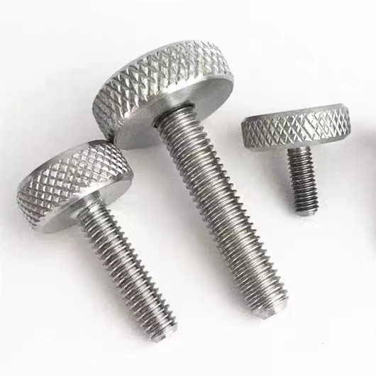 Hot Selling Product Metric Thumb Screw M6 Stainless Thumb Screw Stainless Knurled Thumb Screw Stainless Steel Plain Flat