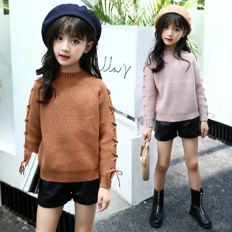 
Kids Sweaters Girl Winter Clothes Warm Thick Knitted Pullover Sweater Knit Baby Girl Clothes 10 12 Teenage Girls Clothing 