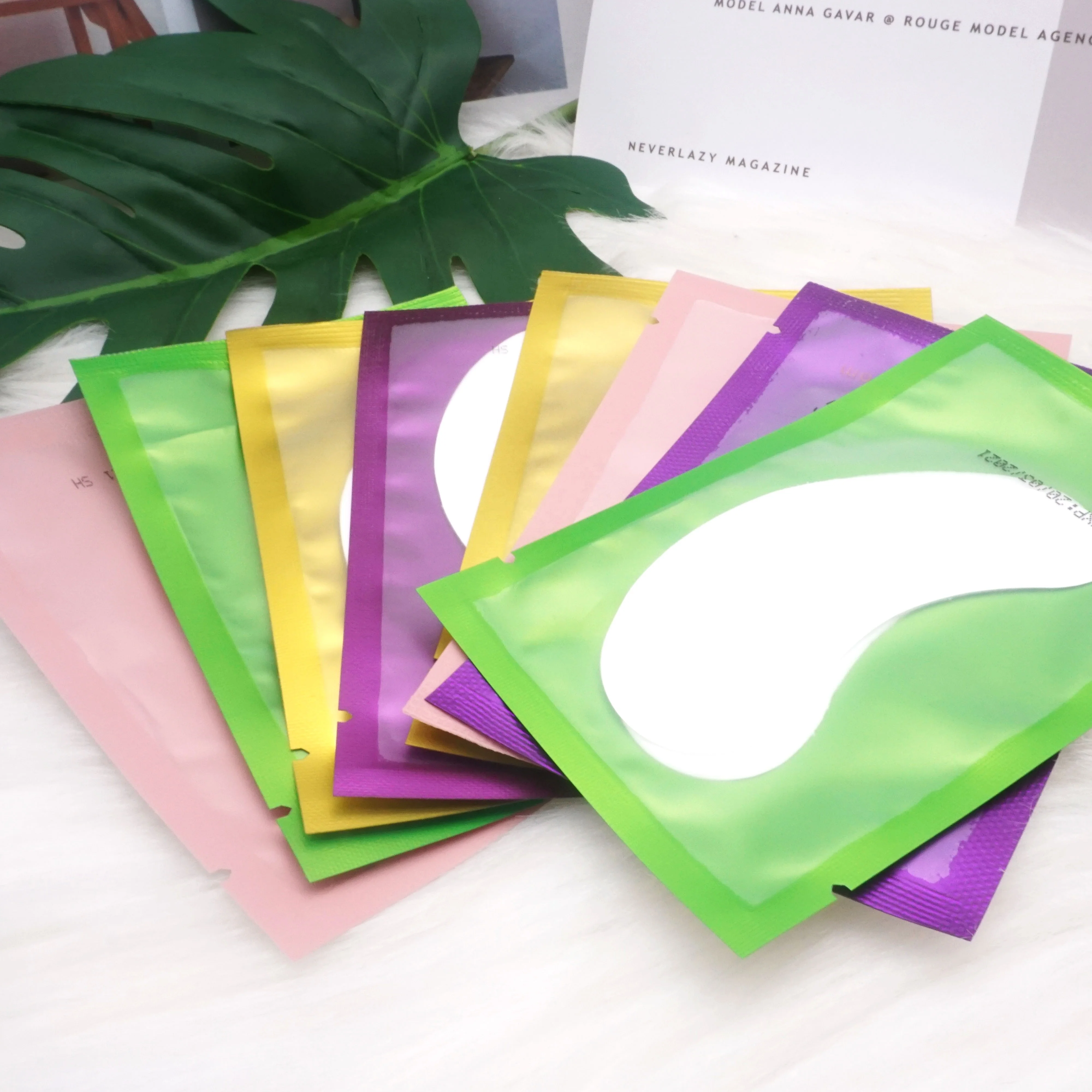 Custom Silicone Anti Uv Eye Pads Reusable black Under Eye Patch Reusable Silicone Eye Mask for UV LED lash extension